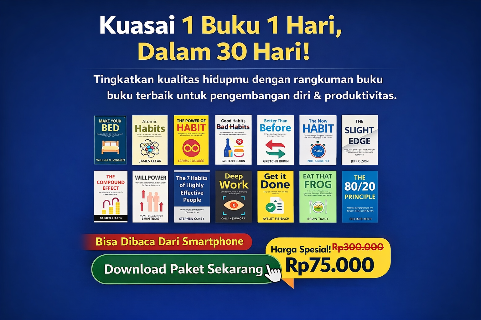 Paket Ringkasan Buku Produktivitas dan Pengembangan Diri